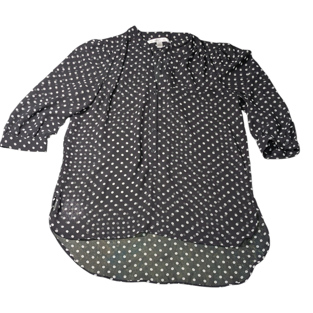 Lauren Conrad -  Polka Dot Sheer Blouse - Size M - Great Coverup Blouse